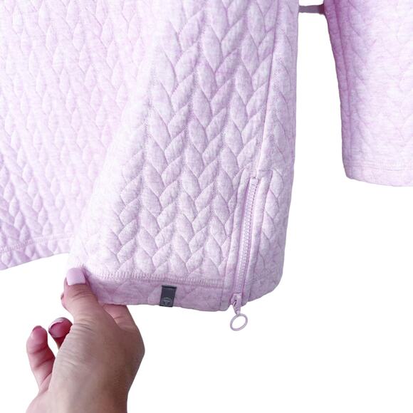 T by Talbots Pink Quilted Sweater Sz XS - Picture 3 of 6
